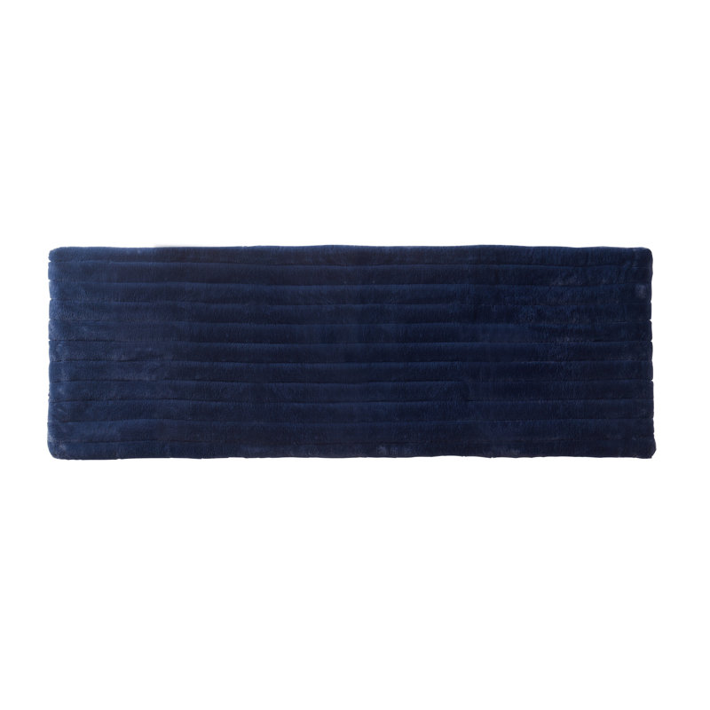 Tapis pour salle de bain Jasiel, Bleu marine