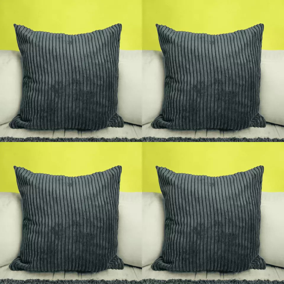 Rodrekus Indoor / Outdoor Grey Square Throw Cushion Cover