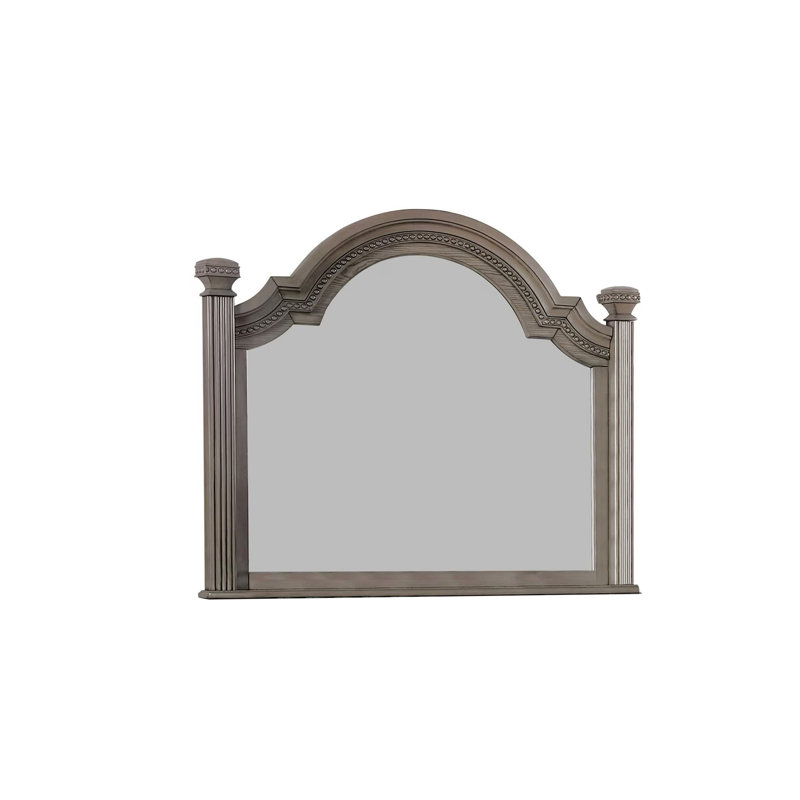 Miroir traditionnel l 49,4 po, gris, Gris