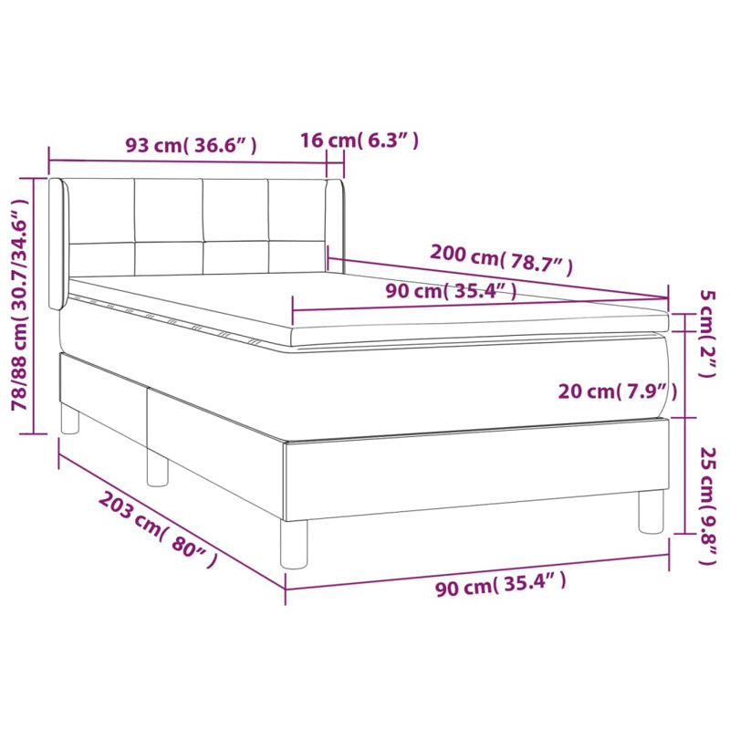 Khalam Bed, European Single (90 x 200cm), Light Brown