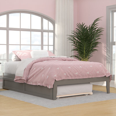 Aayanna Solid Wood Sturdy Platform Bed with Guest Trundle