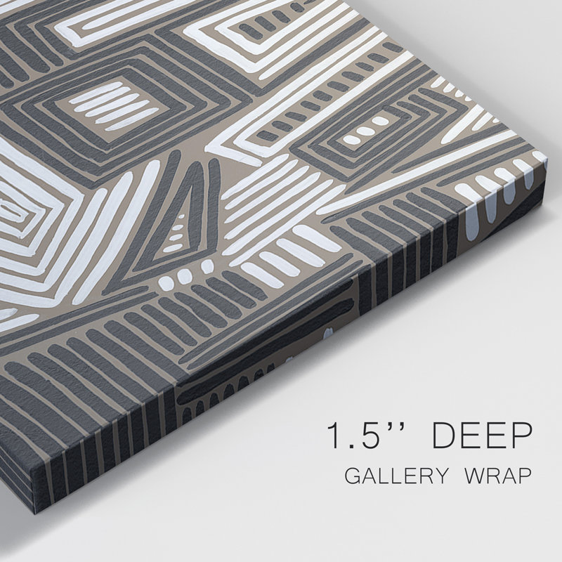 Abstract Maze II - ensemble de 3 impressions sur toile tendue, H 60 po x l 120 po x P 1 po