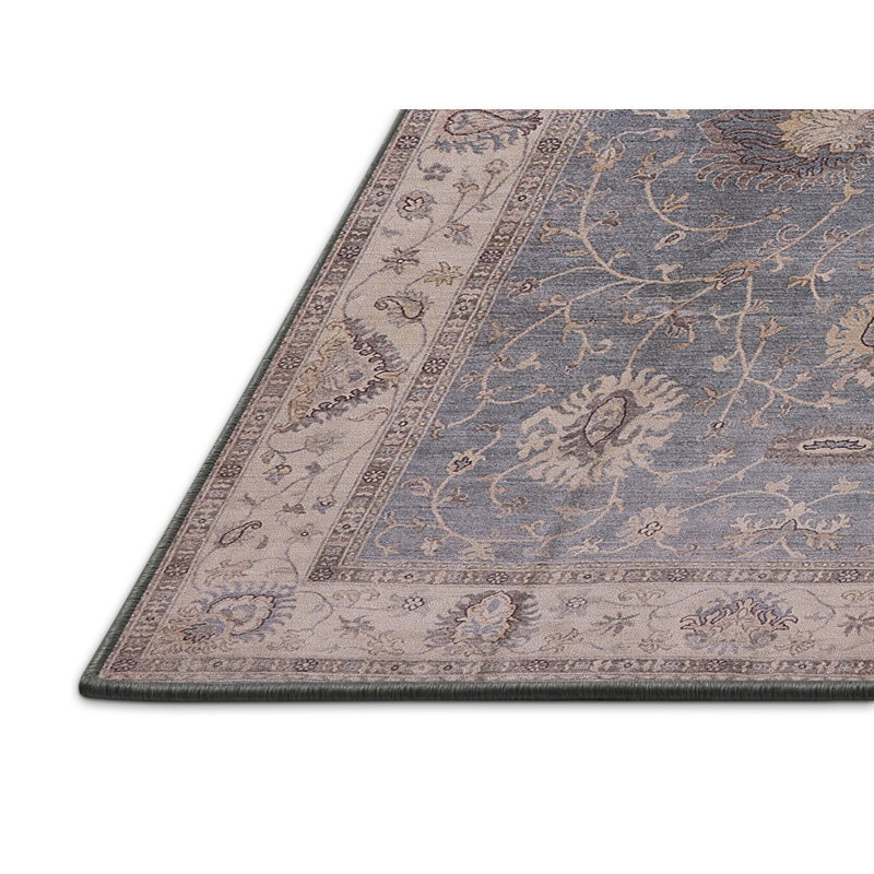 Tapis brun / bleu Charlaine, Rectangle 5 pi x 8 pi