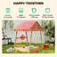 AIYAPLAY Wooden Kids Sandpit with Canopy, Seats, Rudder & Bottom Liner