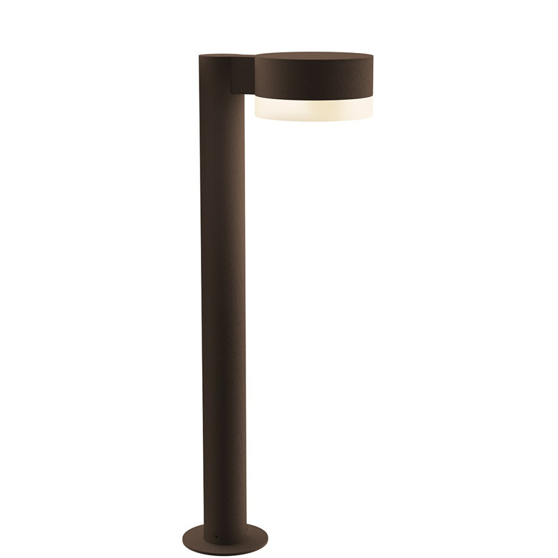 Reals LED Bollard Light, 28" H x 5" W x 7.75" D, Gray, Frosted