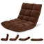 Chaise de plancher pliante avec dossier-1380415350