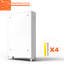 Armoire à chaussures autoportante entièrement en acier, 3 tiroirs, - Armoire de rangement blanche au design économe en espace