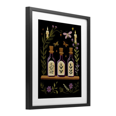 Tablette victorienne d'apothicaire encadrée sous verre, design par Yen