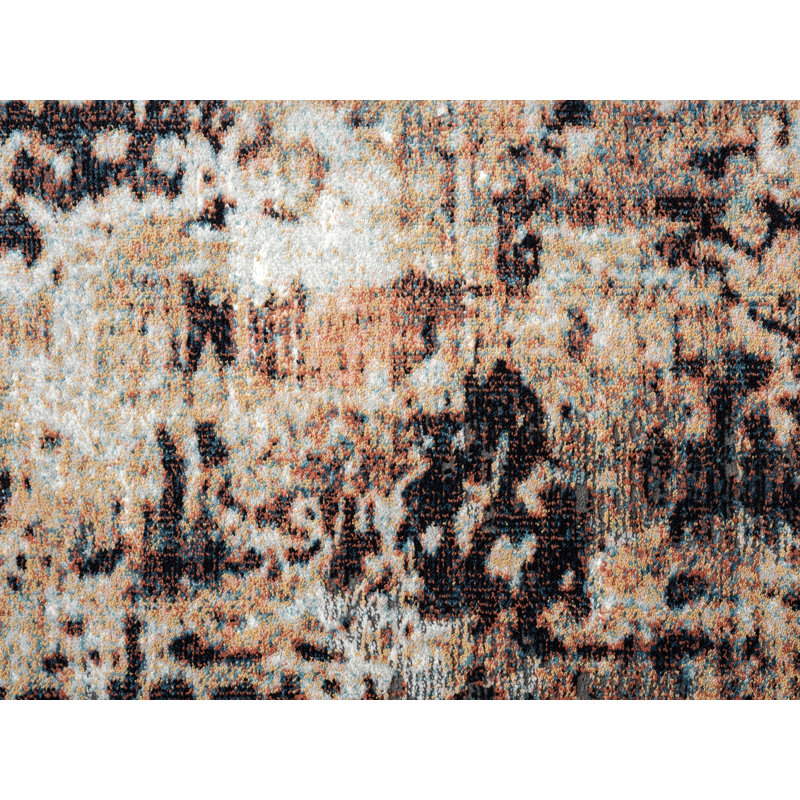 Tapis décoratif à motif abstrait brun Nelly, Rectangle 4 pi x 6 pi