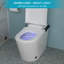 Toilette intelligente avec bidet intégré, ouverture et fermeture automatiques, siège chauffant allongé, capteur de pied encastré, affichage DEL, lavage à l'eau chaude, sécheuse, veilleuse