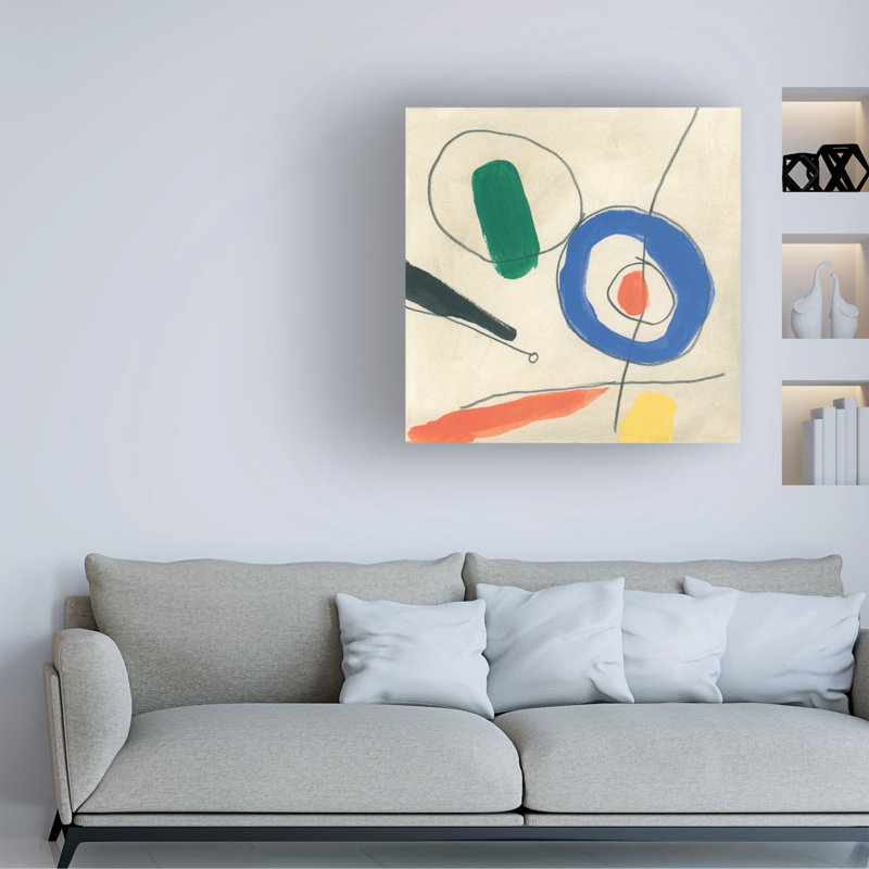 Mid-Century June Erica Vess Dreaming Miro VII sur toile, L 24 po x H 24 po