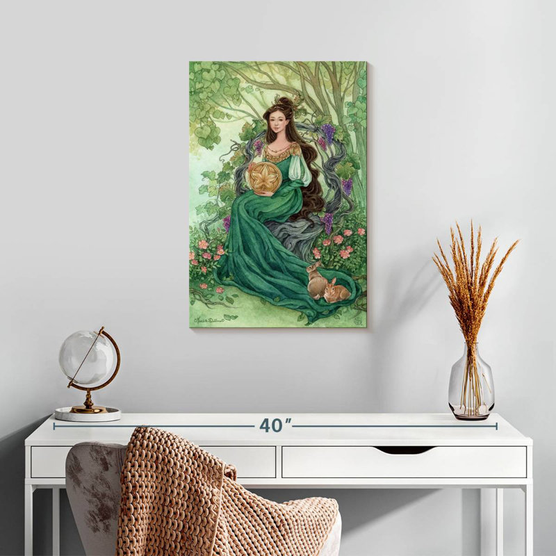 Leisha, reine des pentacles, H 24 po x l 16 po