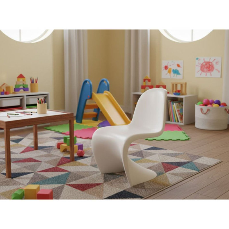Chaise en plastique pour enfants Bongi, Blanc