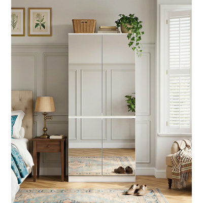 Modern Wardrobe With Mirrored Door Panels