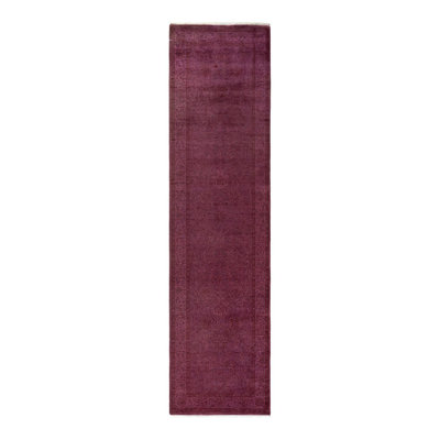 Daejaun One-of-a-Kind 2' 7" X 10' 1" New Age Runner Wool Area Rug Pink