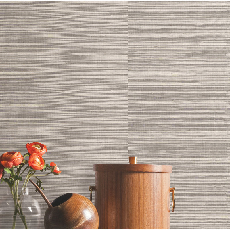 Papier peint en peluche et sisal Weatherhill, Gris