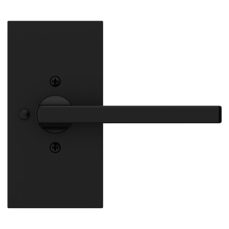 5 H X 5.53125 W X 5 Privacy (Bed & Bath) Door Lever, Satin Black