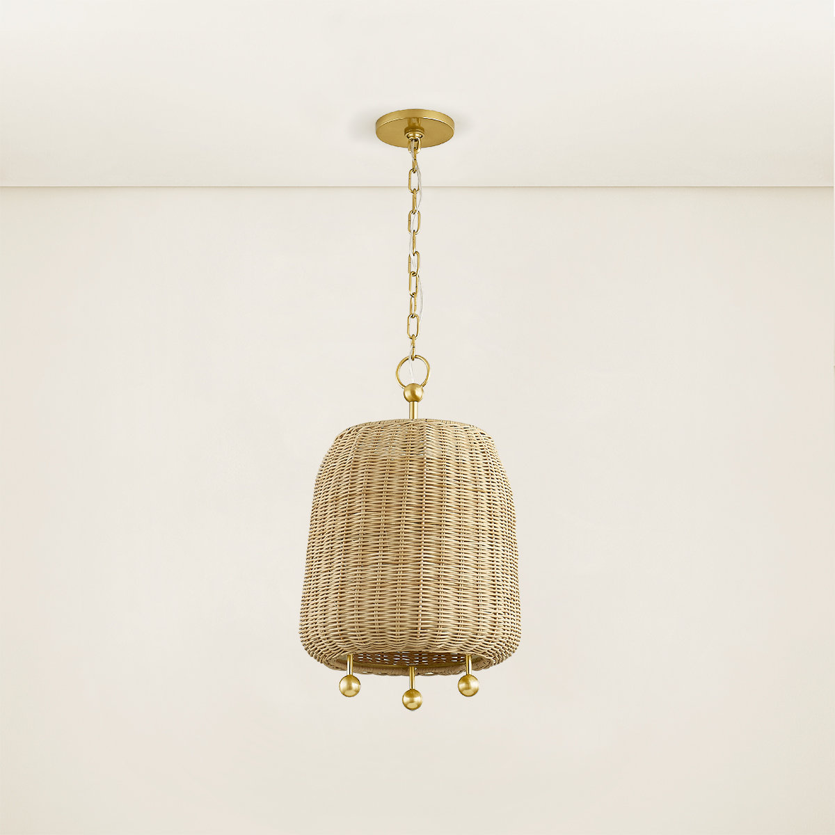 Bodie Elena 1 Light Pendant, 19.5" H x 12" W x 12" D