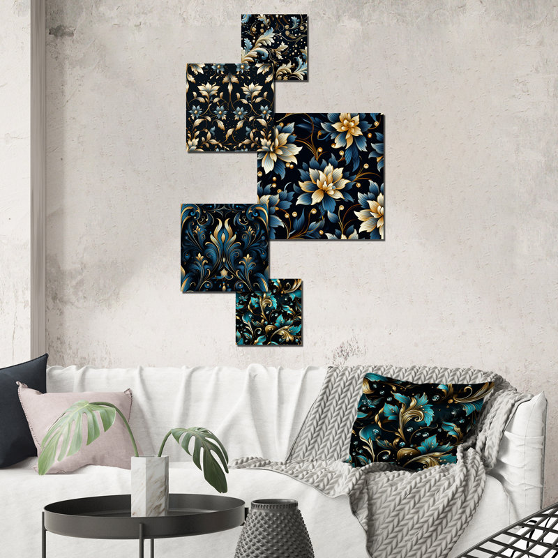 Keighley - Ensemble d'art mural abstrait de 5