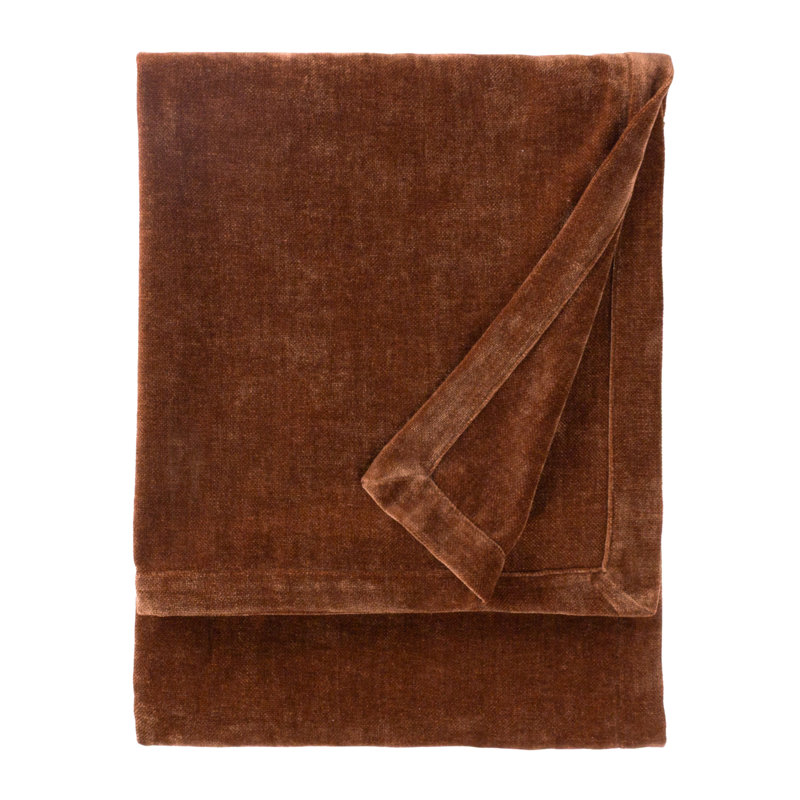 Heavy Chenille Yard Throw, Dark Brown, 200cm x 150cm