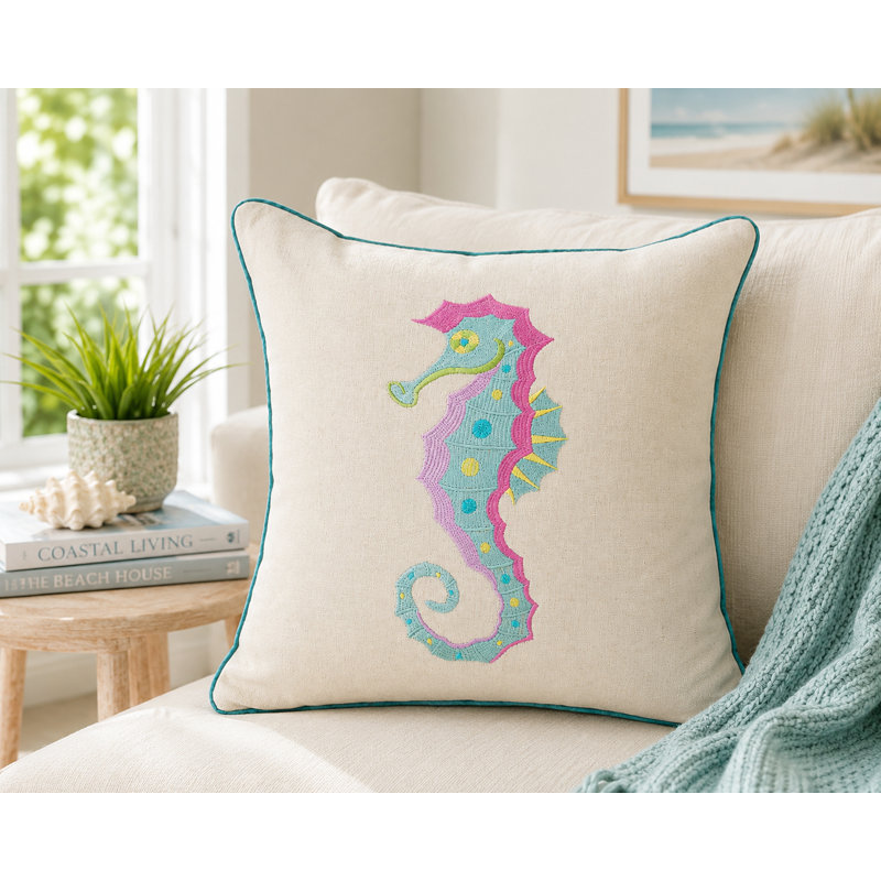 Coussin hippocampe Archipelago, Plumes