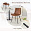 Ensembles de table de salle à manger en tissu brun brun, grain de bois en bois aggloméré, style maison moderne, utilisation polyvalente dans la cuisine