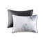 Édredon Tie Dye avec bordure décorative passepoilée et coussin décoratif carré - Ensemble de literie eau