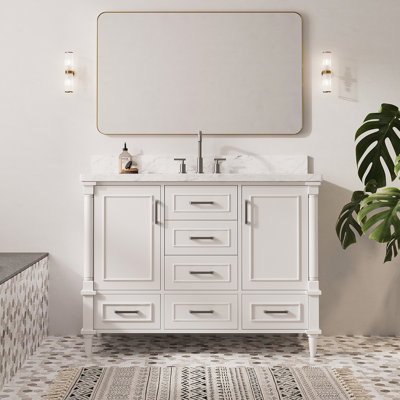 48" Fully Assembled Freestanding Bathroom Vanity With Top