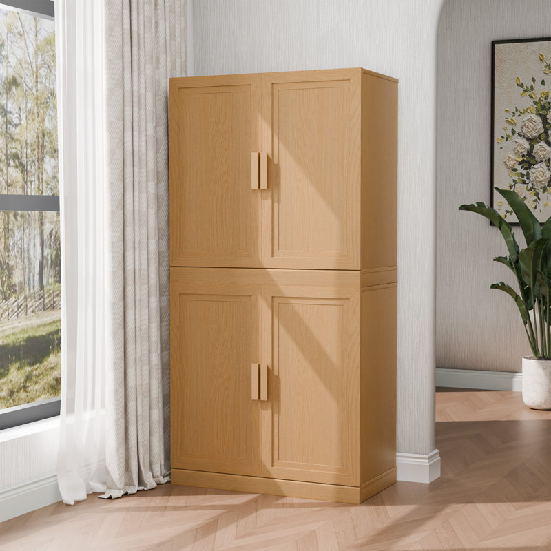 Buffet 31 po H, H 31 po x l 62 po x P 16 po, Bois naturel