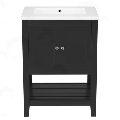 Modern Bathroom Vanity with Open-Shelf