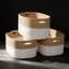  Panier de rangement carré en corde de coton tissé - ensemble de 3 paniers de rangement pliables