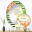 Fleurs tropicales en rose jaune et orange - Miroir mural tropical ovale-1189997623