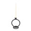 Bougeoir simple en aluminium noir-1471209861