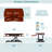 VersaDesk PowerPro 48" Electric Standing Desk Converter with Push-Button Height Adjustment & USB Charging Port, Cherry-1240697219-1240697225