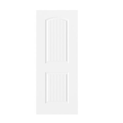 32"X80" 2 Panel Arch Top Plank Slab Door White Primed Hollow Core Composite Interior Door Slab