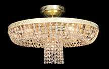 Aislinn Glass Semi Flush Mount, Nickel