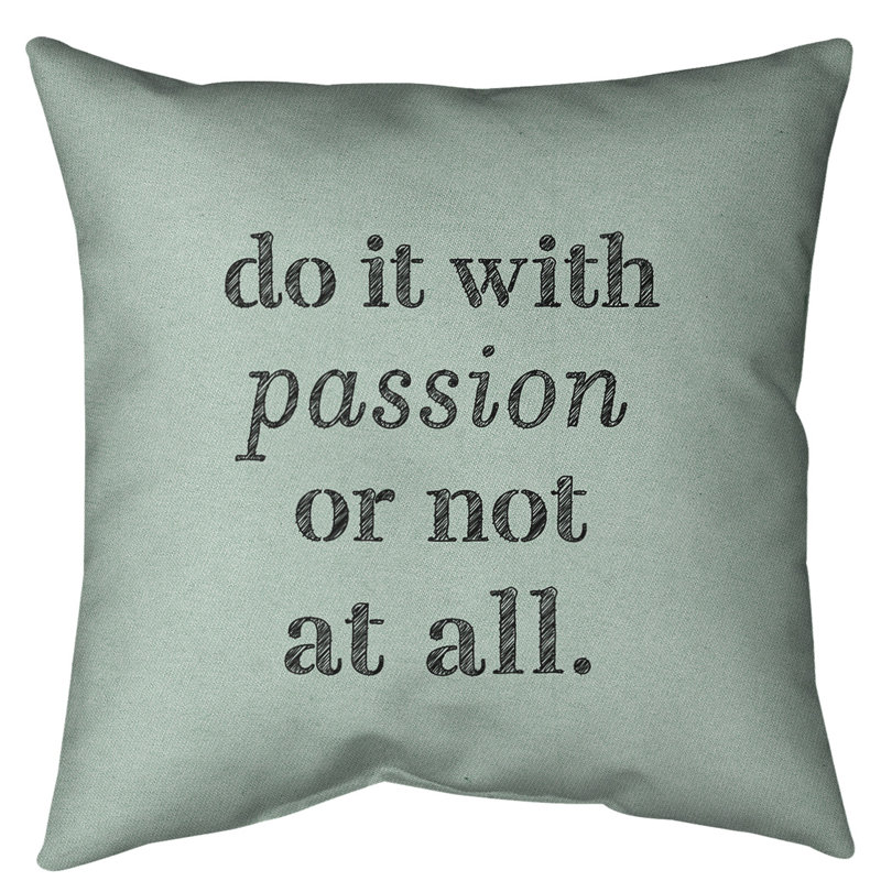 Coussin de sol inspiration passion, H 28 po x l 28 po, Vert / Noir