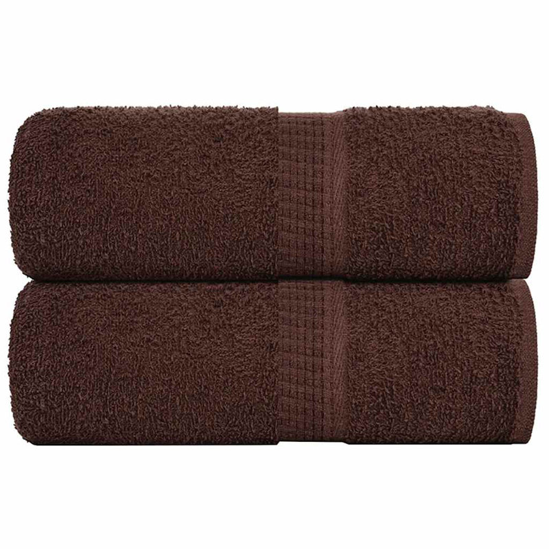 Sawiki 100% Cotton Bath Towels, Brown, Fingertip Towel - 2 Pack