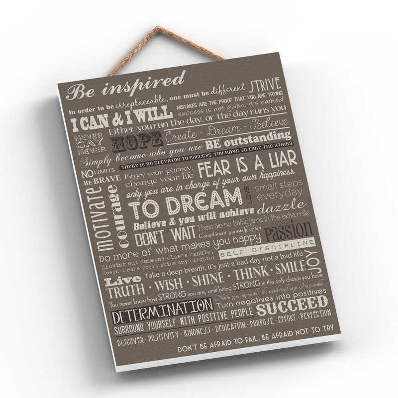 Be Inspired - Print on MDF