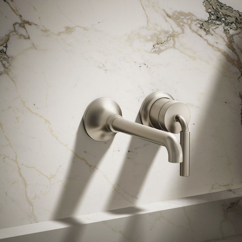 Tone Wall-Mount Single-Handle Bathroom Sink Faucet, Vibrant Brushed Nickel