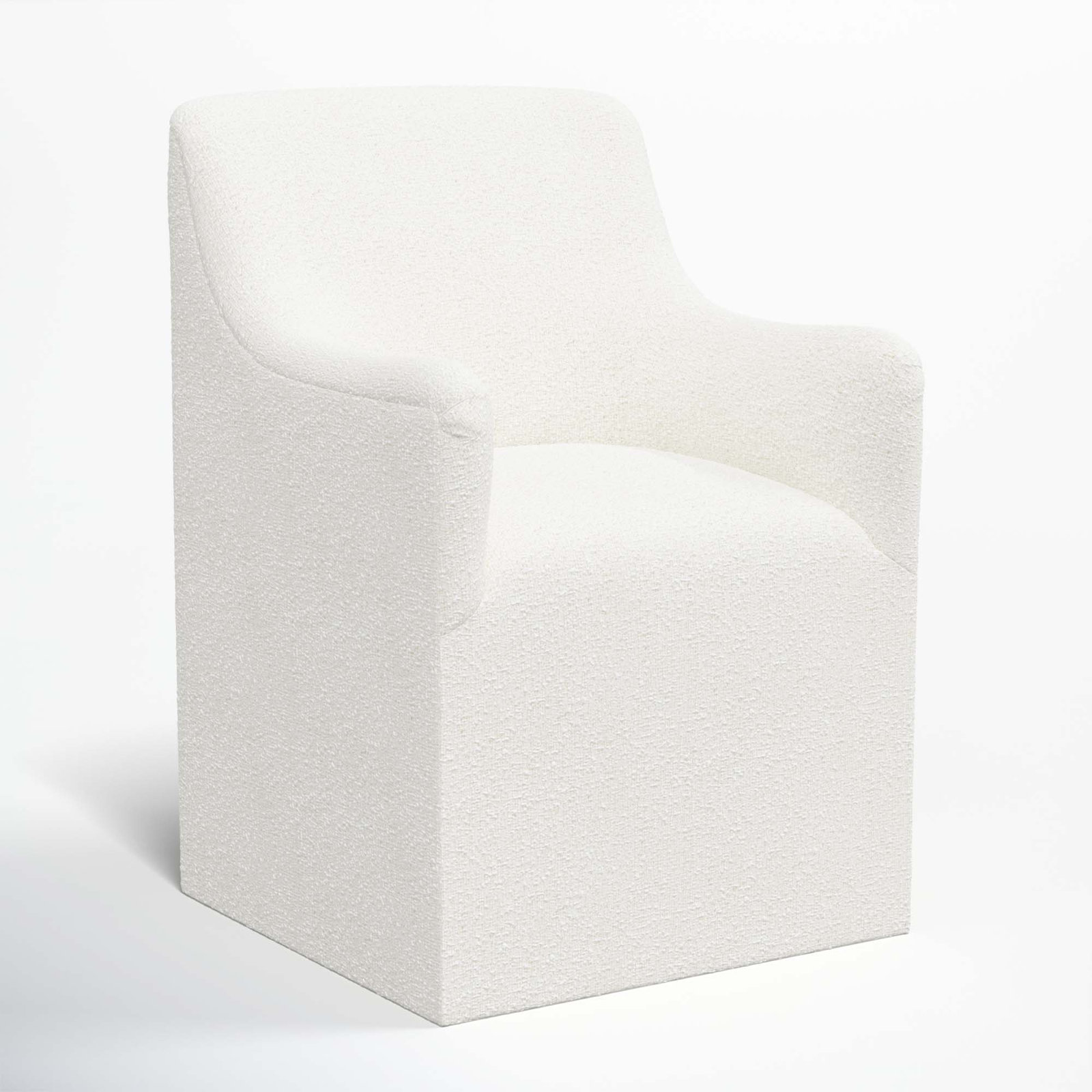 Howth Dining Armchair, Classic Snow Boucle