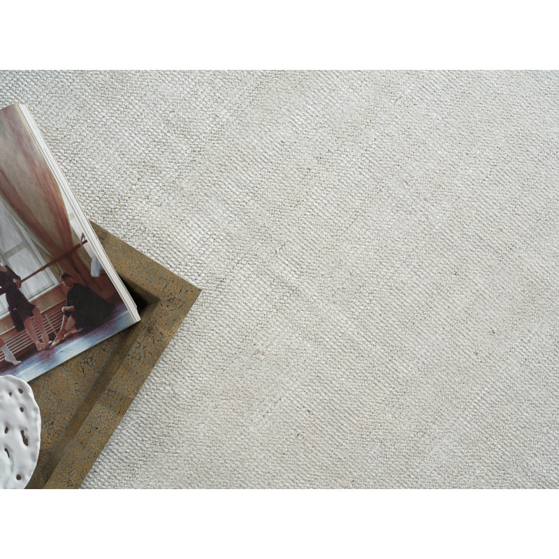 Catalina handloomed Wool/Bamboo Silk Ivory Area Rug, 12'X15'