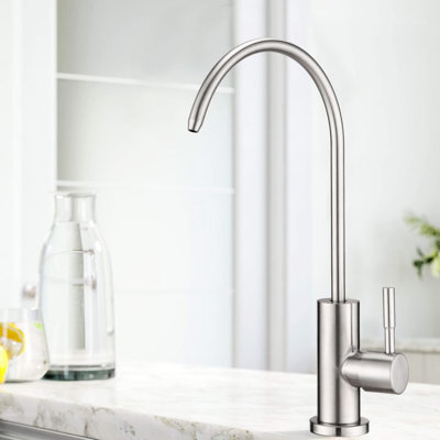 Drinking Faucet - No Splash, Rust-, 360 Rotation, Kitchen Water Tap Stainless Steel, Drip, Swivel, , Elegant