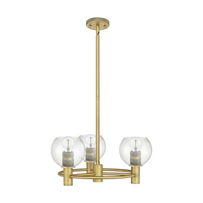 Crown Point 3 Light 20" Athens Stem Hung Pendant