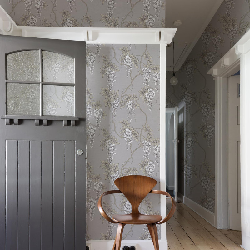 Superfresco Easy Mauve Wisteria Floral Wallpaper, Grey