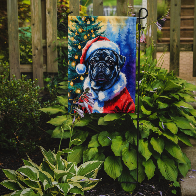 Drapeau de jardin Doberman Pinscher, Pug noir