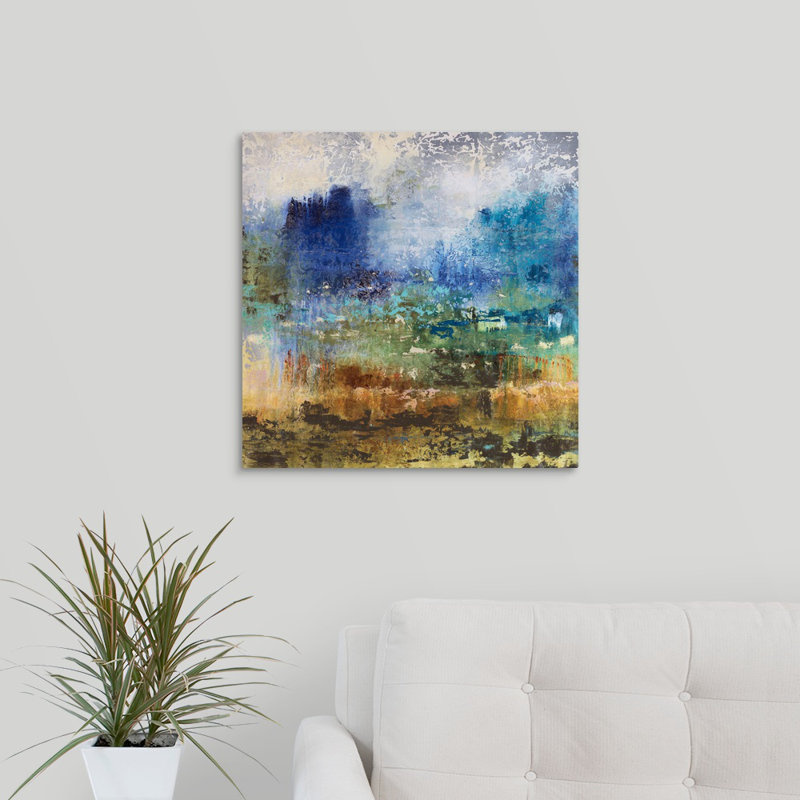 « vivante landscape », peinture sur toile, Toile tendue, H 12 po x l 12 po x P 1,25 po