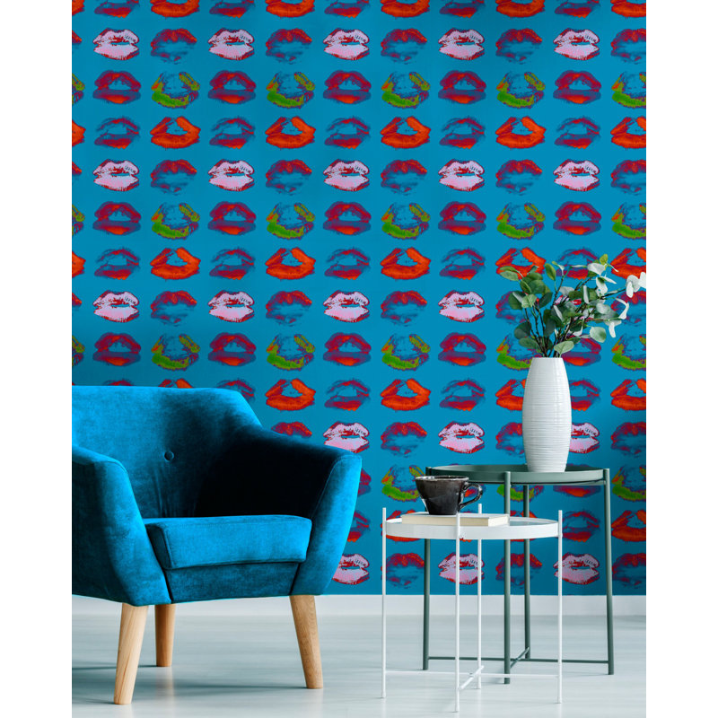 Nouvelle Pop Wallpaper Roll, Red/Pink/Blue/Green