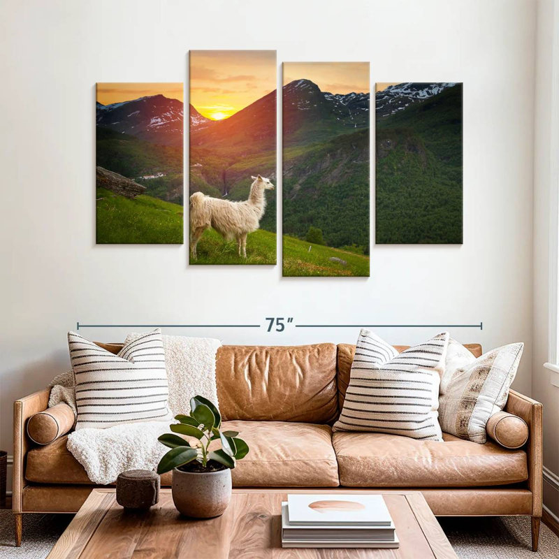 Mountain Llama, 42" H x 68" W