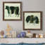 Woodgrain Cow - ensemble de 2 peintures sur toile encadrées-280097152-280097159